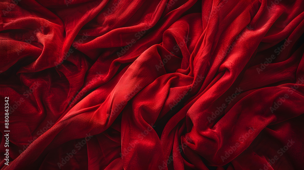 A red fabric with a pattern of red and white A red fabric with a pattern of red and white
