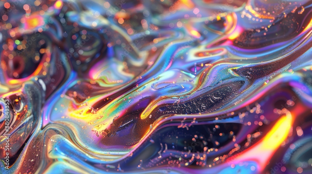 Obraz premium Abstract iridescent and holographic background
