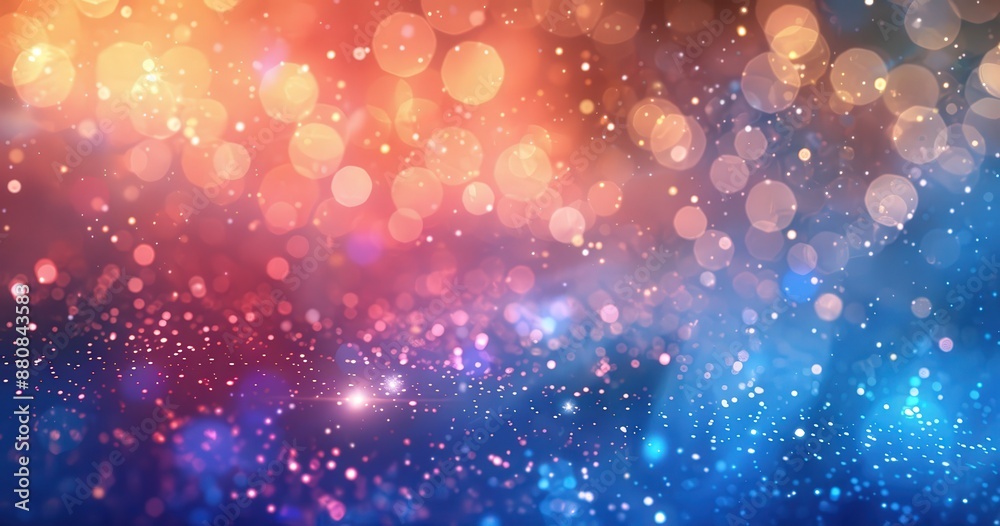 Abstract Blurred Background with Bokeh Lights in Multicolored Gradient Abstract Blurred Background with Bokeh Lights in Multicolored Gradient