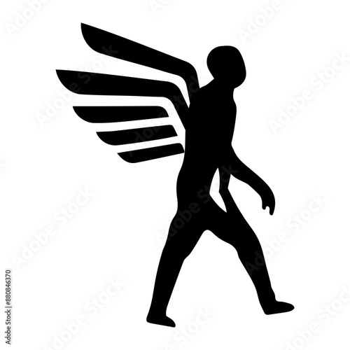 Ethereal guardian icon in glyph style 
