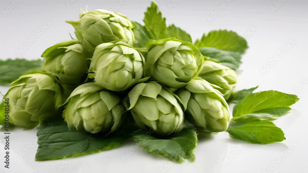 Fresh vibrant green artichokes with leaves ready for culinary delight Fresh vibrant green artichokes with leaves ready for culinary delight