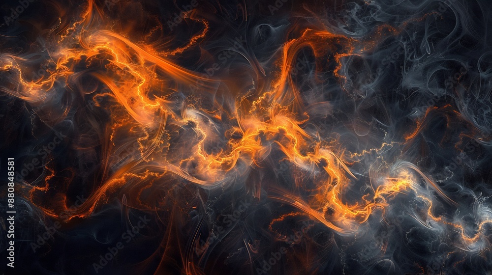 Abstract Orange and Grey Swirling Pattern Abstract Orange and Grey Swirling Pattern