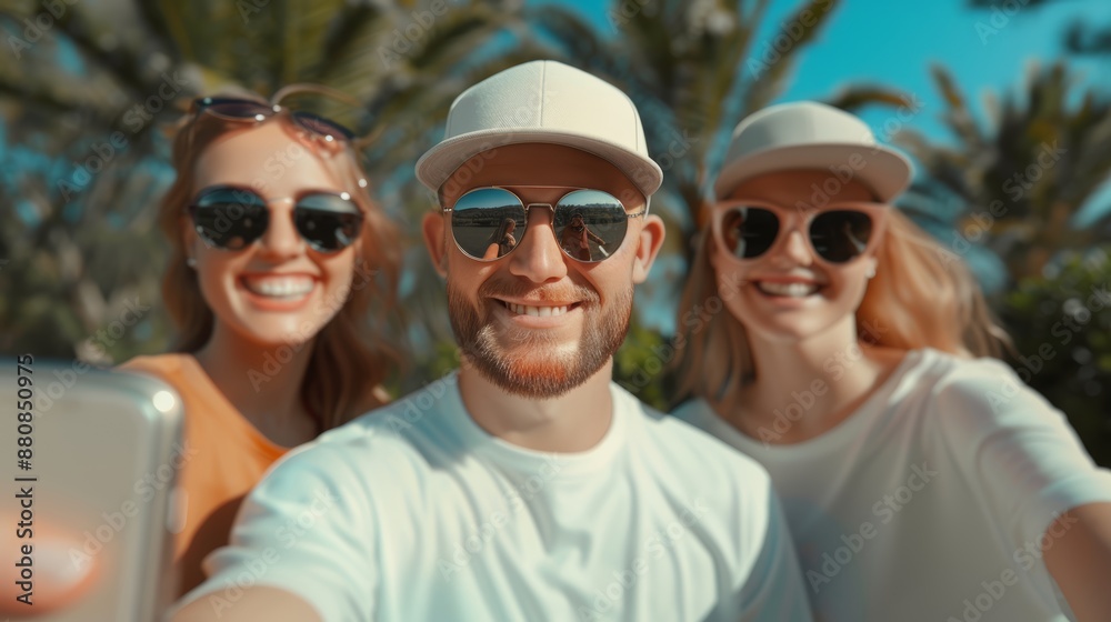 A cheerful photo of friends taking selfies in a park, showing happiness and friendship, realistic, cinematic, 8k, very detailed A cheerful photo of friends taking selfies in a park, showing happiness and friendship, realistic, cinematic, 8k, very detailed