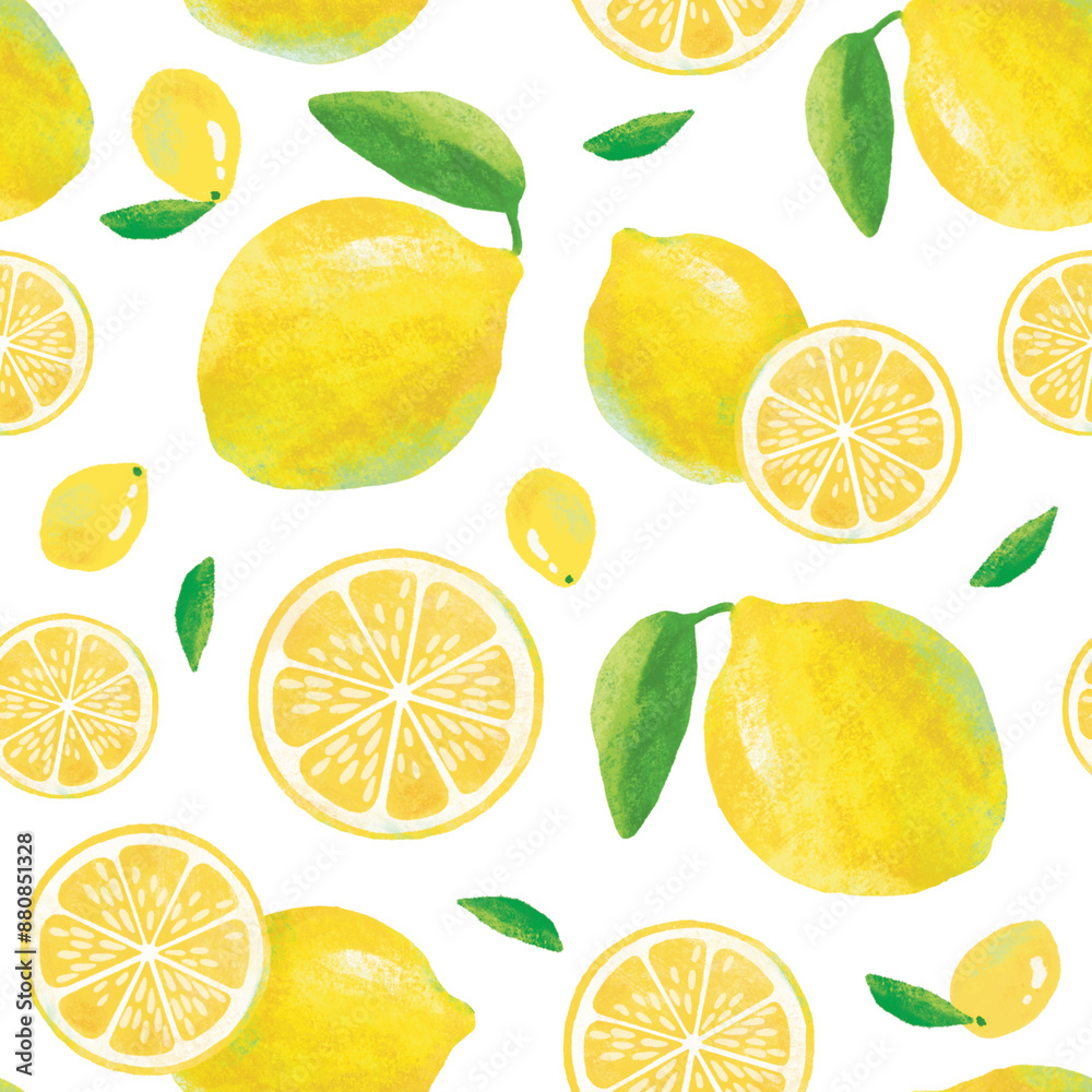 Watercolour Style Lemon Seamless Pattern Watercolour Style Lemon Seamless Pattern