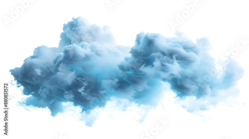 Ethereal Cloudscape with Swirling Wispy Clouds in Shades of Blue and Gray