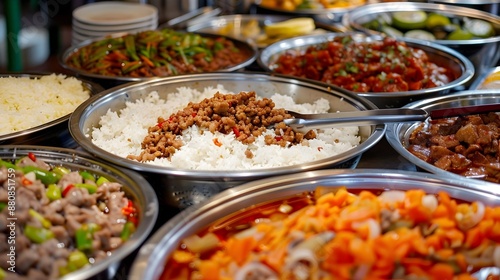 Wallpaper Mural Diverse Assortment of Authentic Asian Cuisines Served on Dining Table Torontodigital.ca