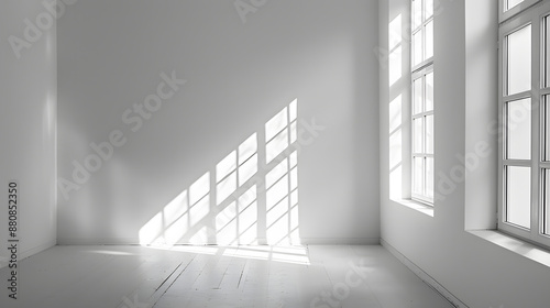 A room with a large window that lets in a lot of light © JuroStock