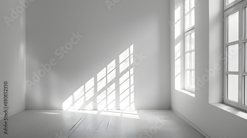 A room with a large window that lets in a lot of light