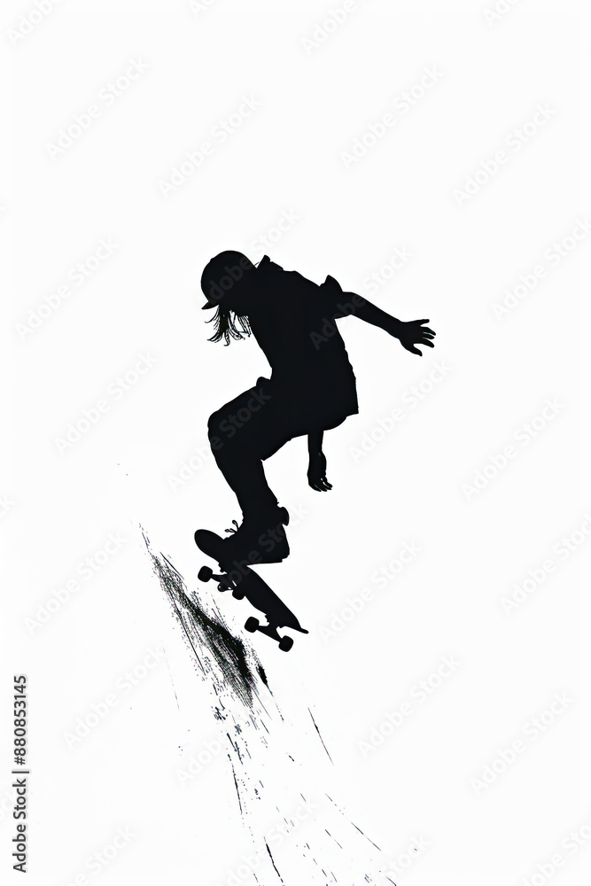 A black and white sketch of a person riding a bicycle A black and white sketch of a person riding a bicycle