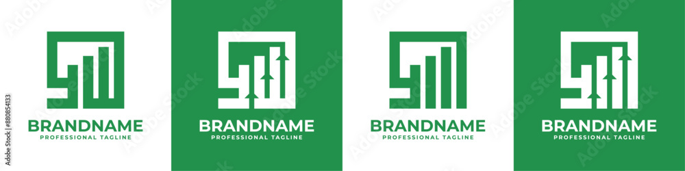 Fototapeta premium Letters YW or Y Financial Logo, Great for Financial Planning and Consulting
