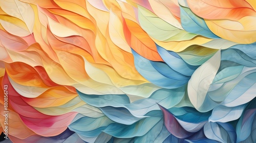Wallpaper Mural Abstract leaves dancing in gentle breeze Torontodigital.ca