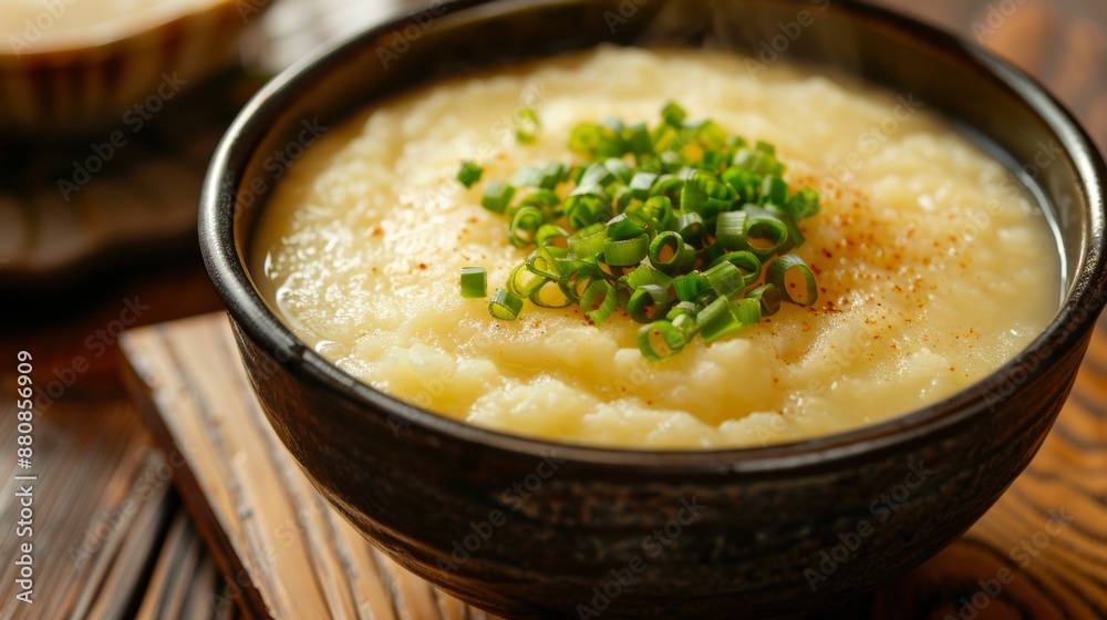 The national cuisine of Japan. Mashed potato soup in Japanese. The national cuisine of Japan. Mashed potato soup in Japanese.