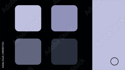 Presentation background periwinkle and black color. Stylish solution for designers, creating layouts, presentations, commercial proposals, banners, mockups, brand books