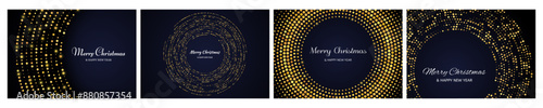 Merry Christmas backgrounds with gold glitter pattern