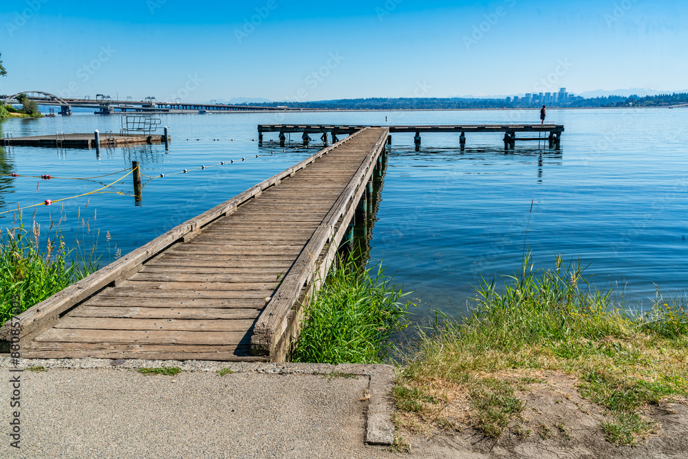 Naklejka premium Seattle Lake Pier 3