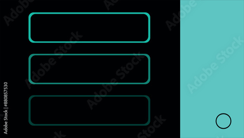 Presentation background turquoise and black color. Stylish solution for designers, creating layouts, presentations, commercial proposals, banners, mockups, brand books