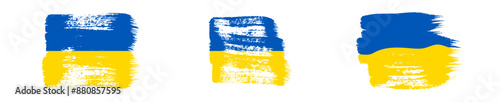 Set of Ukrainian national flags