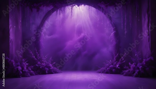 Electric violet backdrop with a mystical, otherworldly vibe photo