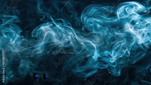 The ethereal blue smoke swirl