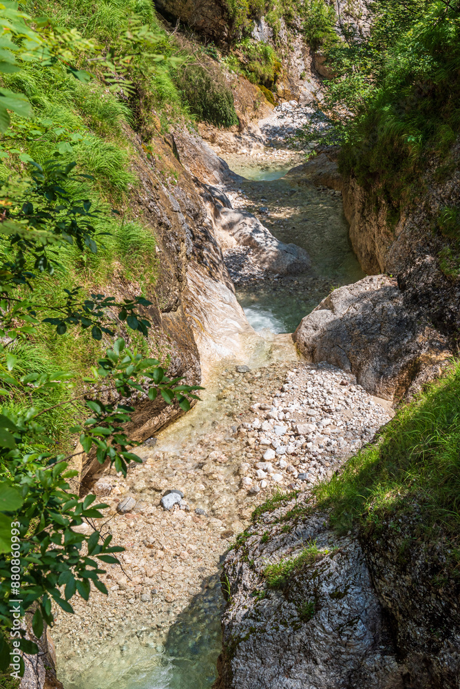 River Wimbachklamm in Alps mountains from Germany River Wimbachklamm in Alps mountains from Germany