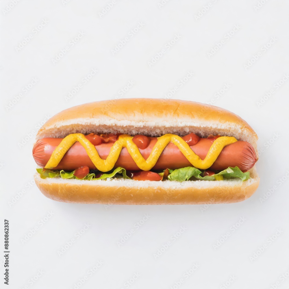 Hot dog isolated on white background Hot dog isolated on white background