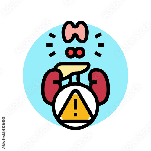 endocrine disorder obesity overweight color icon vector. endocrine disorder obesity overweight sign. isolated symbol illustration