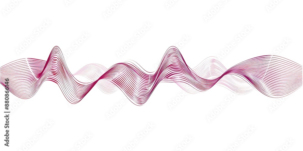 A simple vector graphic of sound waves, representing the audio channel on your phone or computer.The wave shape is clearly visible and has smooth curves to represent different sounds. A simple vector graphic of sound waves, representing the audio channel on your phone or computer.The wave shape is clearly visible and has smooth curves to represent different sounds.