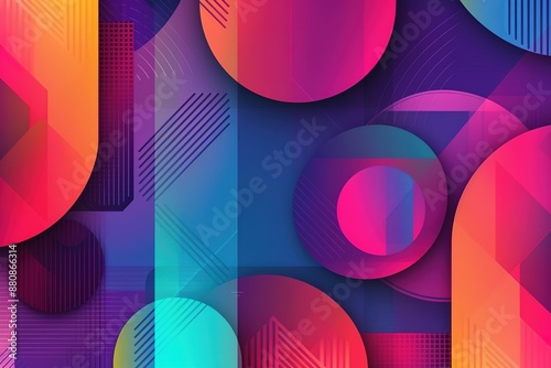 Trendy and colorful geometric composition elegant pattern design. modern conceptual background design with vibrant colors