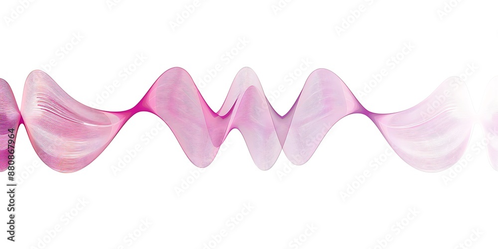 A simple vector graphic of sound waves, representing the audio channel on your phone or computer.The wave shape is clearly visible and has smooth curves to represent different sounds. A simple vector graphic of sound waves, representing the audio channel on your phone or computer.The wave shape is clearly visible and has smooth curves to represent different sounds.