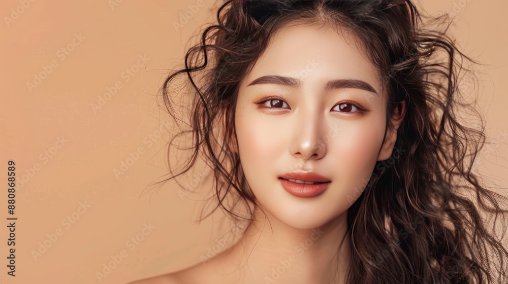 Portrait of a Young Woman with Wavy Hair Portrait of a Young Woman with Wavy Hair