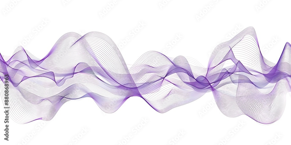 A simple vector graphic of sound waves, representing the audio channel on your phone or computer.The wave shape is clearly visible and has smooth curves to represent different sounds. A simple vector graphic of sound waves, representing the audio channel on your phone or computer.The wave shape is clearly visible and has smooth curves to represent different sounds.