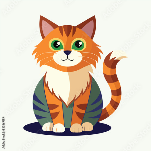 Portrait of a surprised cat Scottish Straight