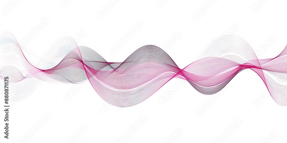 A simple vector graphic of sound waves, representing the audio channel on your phone or computer.The wave shape is clearly visible and has smooth curves to represent different sounds. A simple vector graphic of sound waves, representing the audio channel on your phone or computer.The wave shape is clearly visible and has smooth curves to represent different sounds.