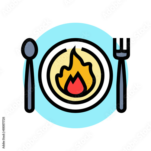 caloric deficit obesity overweight color icon vector. caloric deficit obesity overweight sign. isolated symbol illustration