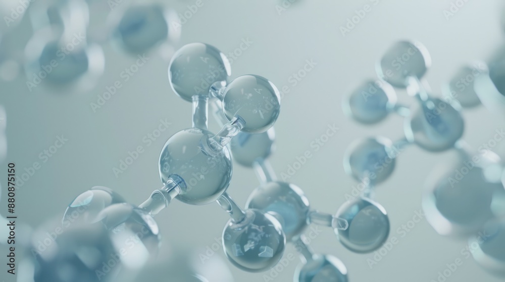 Abstract Molecular Structure with a Blue Hue Abstract Molecular Structure with a Blue Hue