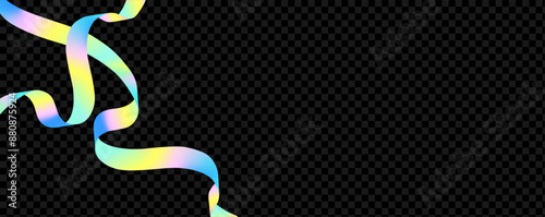 Abstract  holographic wave.Flow iridescent fluid.Dynamic spectrum ribbon.