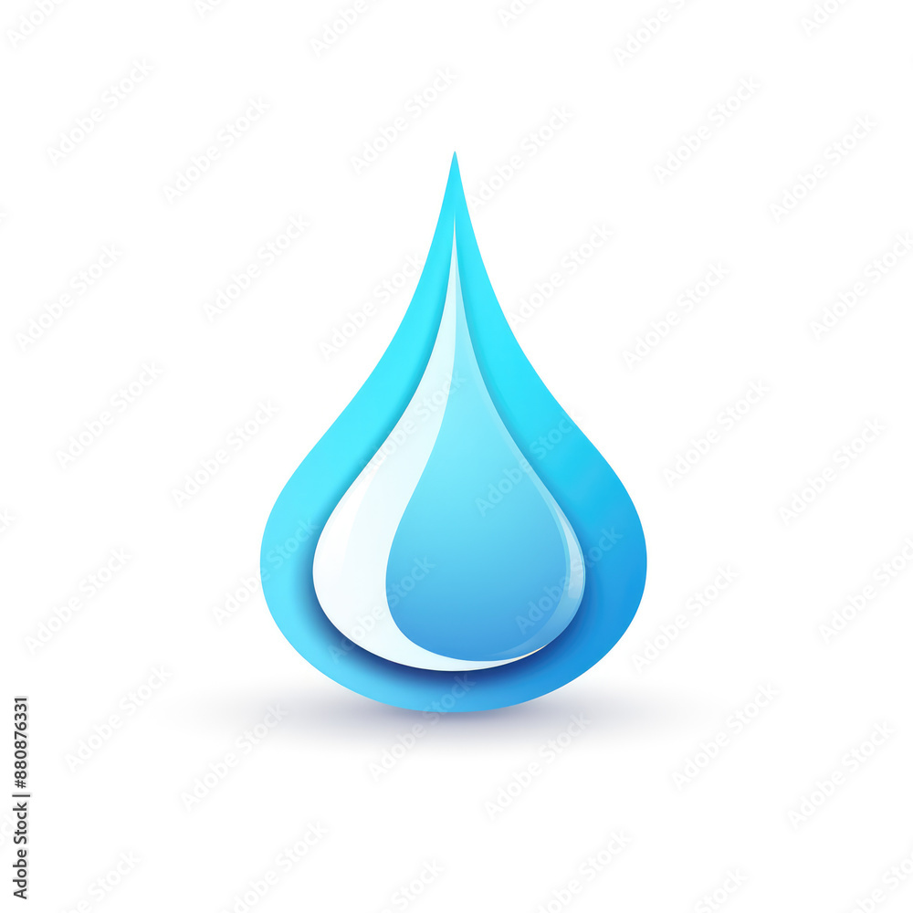 generated illustration of Collection of water droplet isolated on a white background generated illustration of Collection of water droplet isolated on a white background