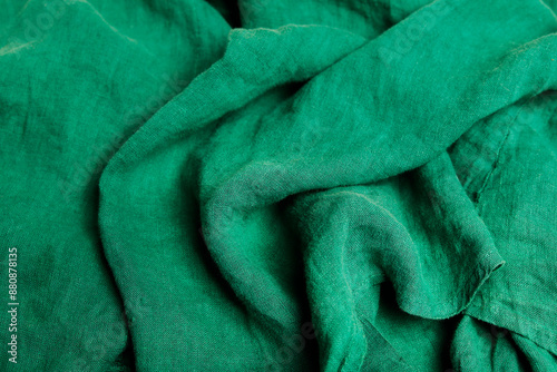 Soft green fabric - abstract background.