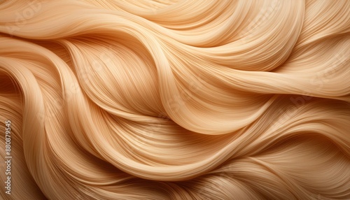 abstract golden and blue fur wave orange background