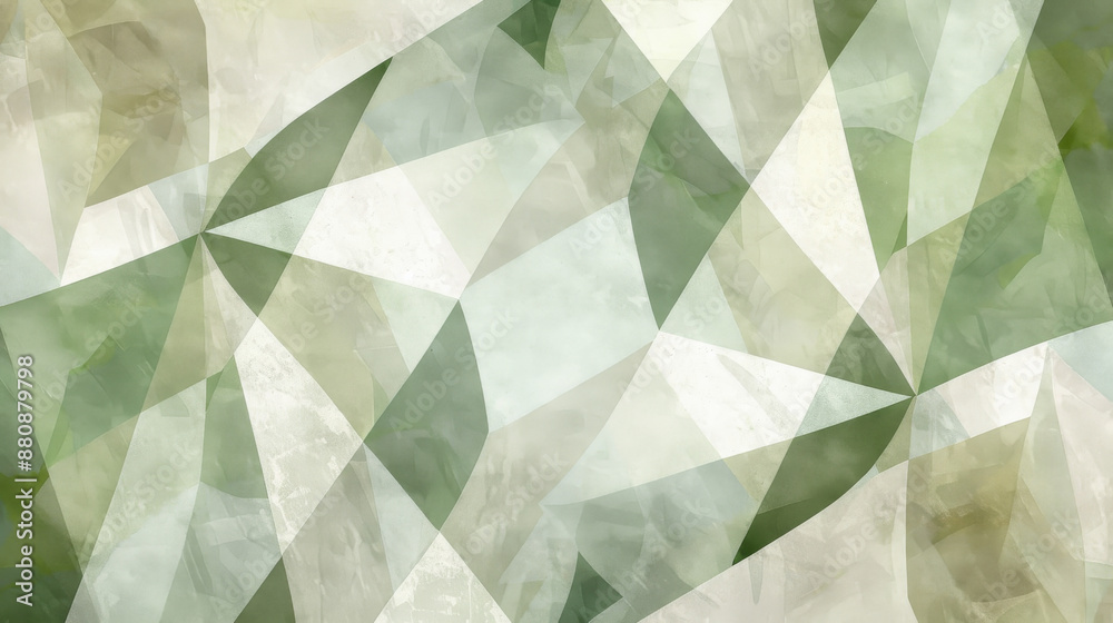 A mesmerizing abstract image featuring geometric shapes and facets in varying shades of green and white, creating a dynamic and layered visual effect. A mesmerizing abstract image featuring geometric shapes and facets in varying shades of green and white, creating a dynamic and layered visual effect.