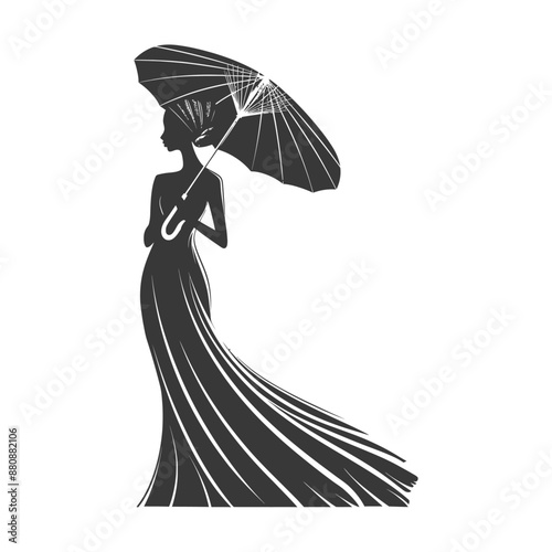 indonesian women wearing kebaya minimalist logo or symbol black color only