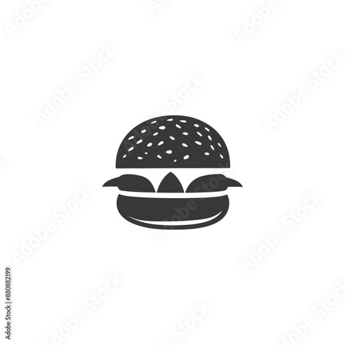 junk food minimalist logo or symbol black color only