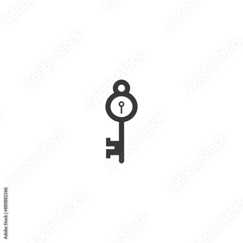 key minimalist logo or symbol black color only