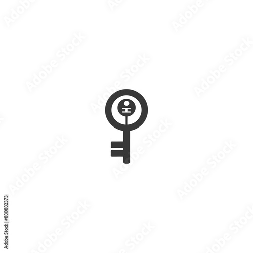key minimalist logo or symbol black color only