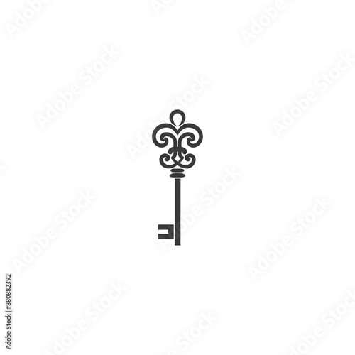 key minimalist logo or symbol black color only