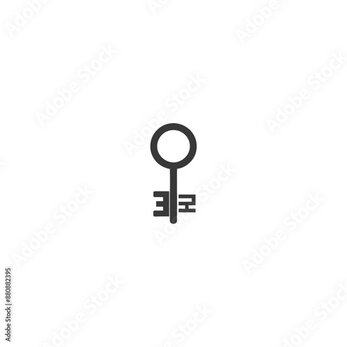 key minimalist logo or symbol black color only