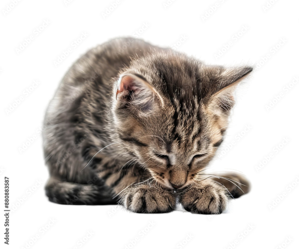 British Shorthair kitten sitting isolated on a white background looking cute and fluffy British Shorthair kitten sitting isolated on a white background looking cute and fluffy