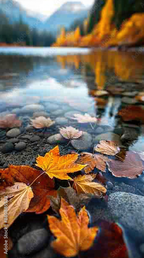 Obraz premium Autumn colorful background, fall backdrop