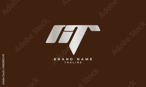 MT, TM, NT, TN, Abstract initial monogram letter alphabet logo design