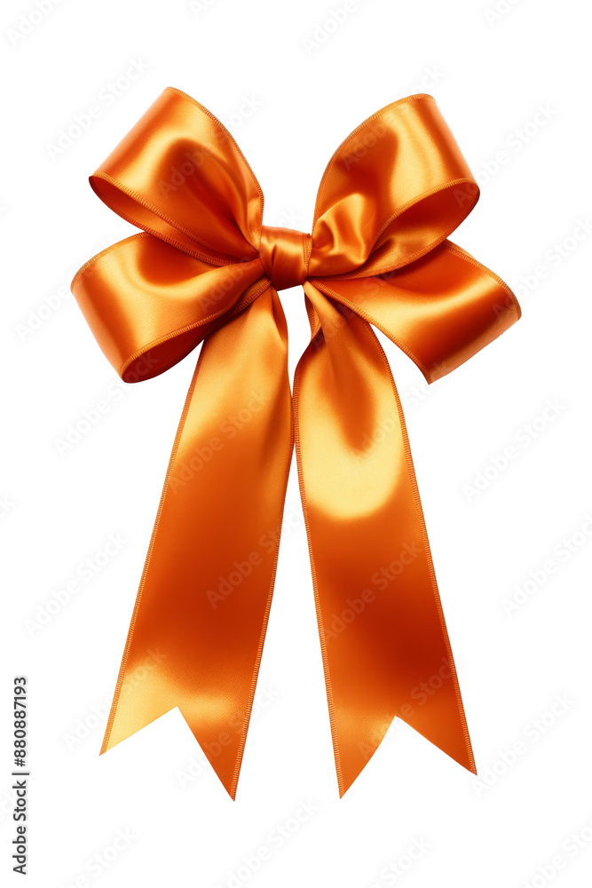 Orange ribbon gift mock up isolated on transparent background. Orange ribbon gift mock up isolated on transparent background.